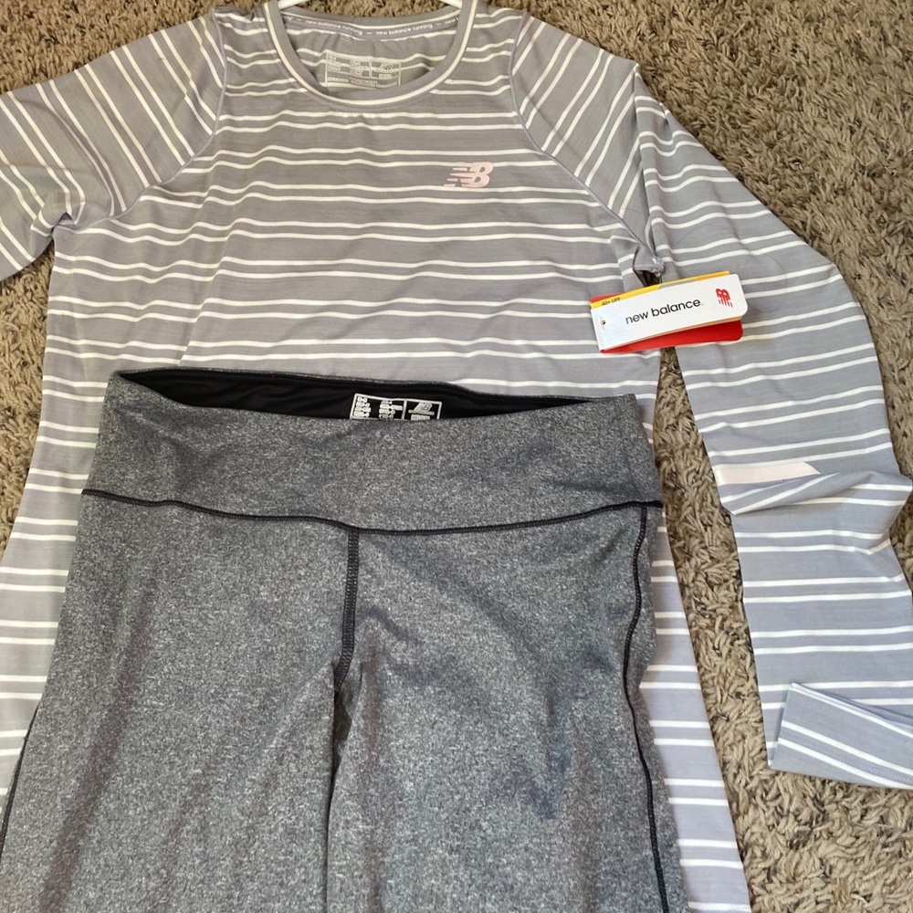 New balance size M SPF 40 top T-shirt abc bottoms